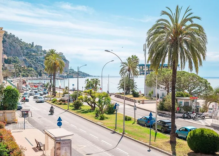 La Grande Palmeraie - Spacieux Avec Vue Mer, Terrasse, Port De Garavan Lägenhet *